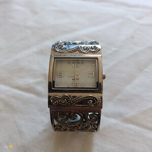 Silver Ornate Women's Quartz Watch
